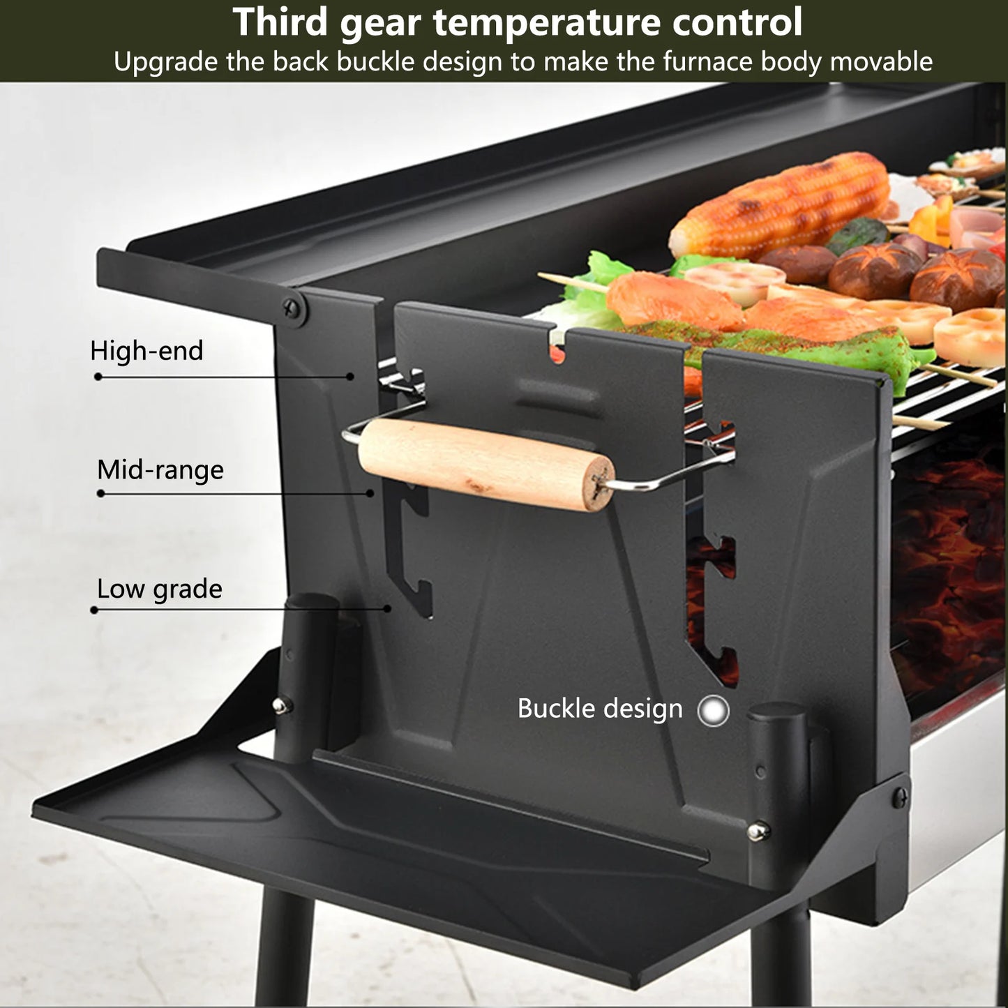 Foldable Storage Shelf Barbecue Oven Household BBQ Grill Outdoor Smokeless Charcoal Courtyard BBQ Portable Barbecue Stove Supply