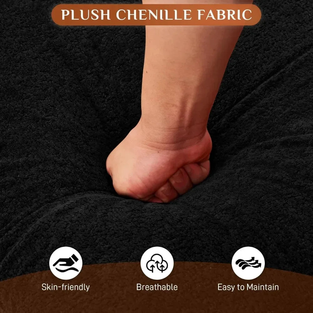 Comfy Black Sectional Couches for Living Room