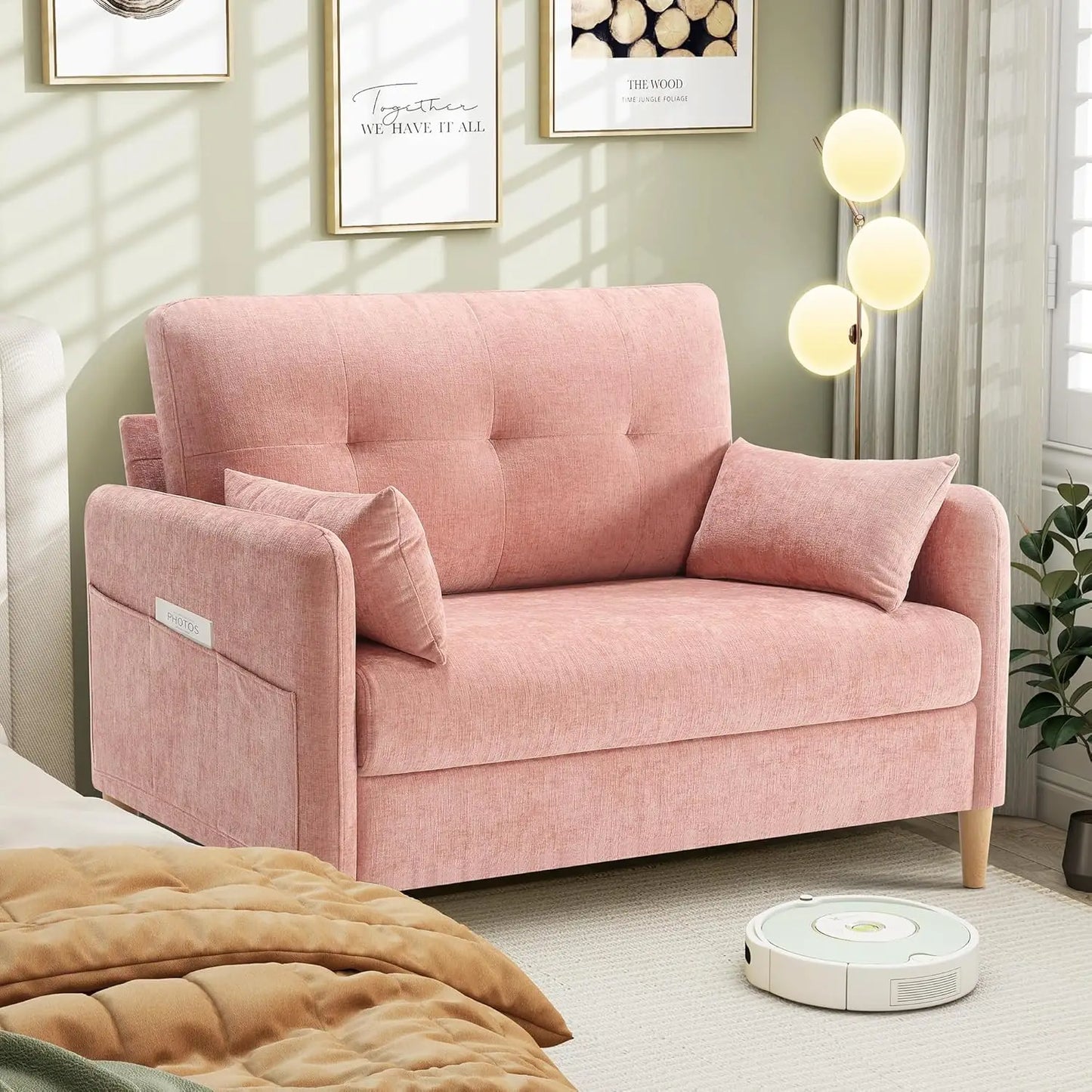 Loveseat Sofa, 47” Small Couch for Living Room