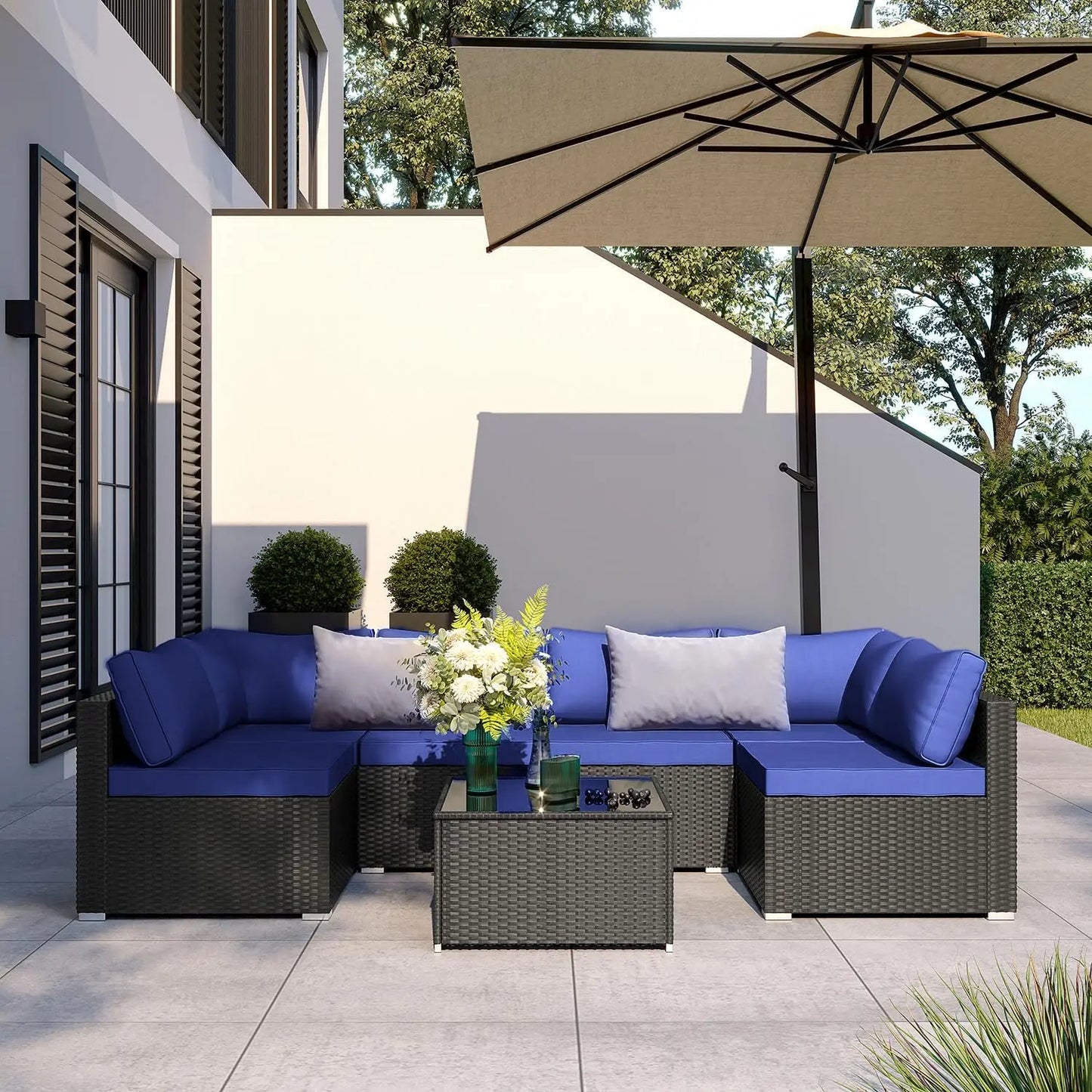7 Pieces Patio Furniture Set