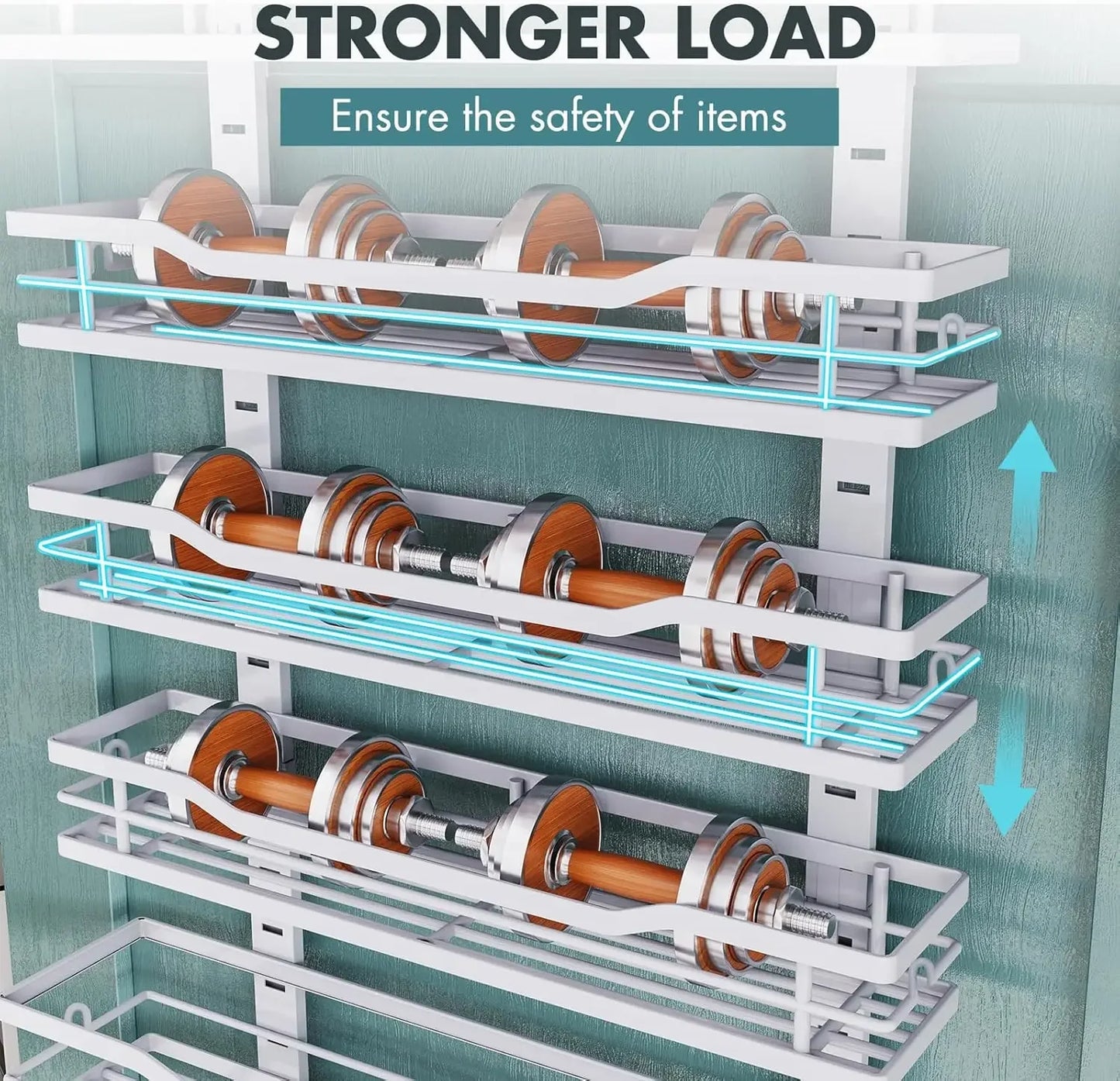 Over The Door Organizer with Adjustable Basket