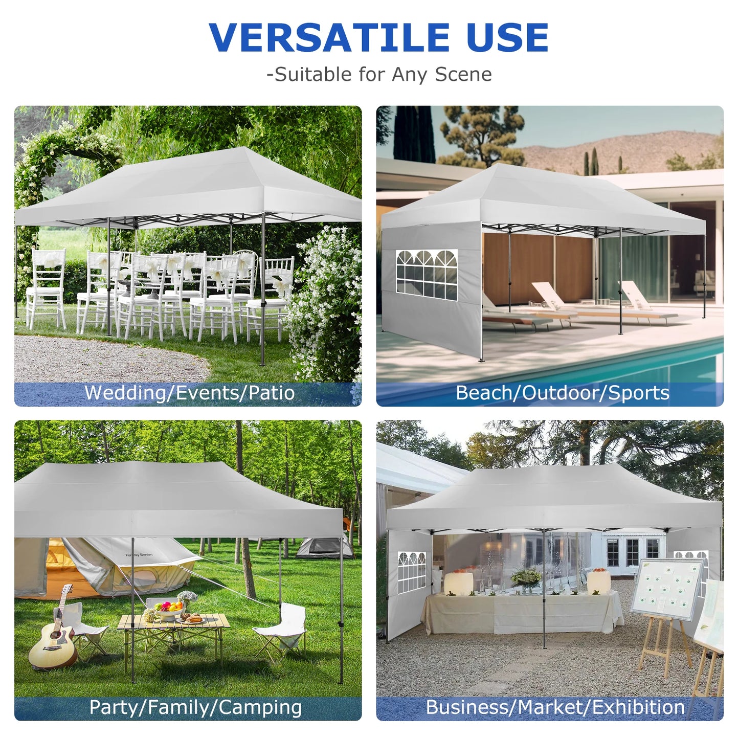 10x20 Heavy Duty Pop up Canopy Tent