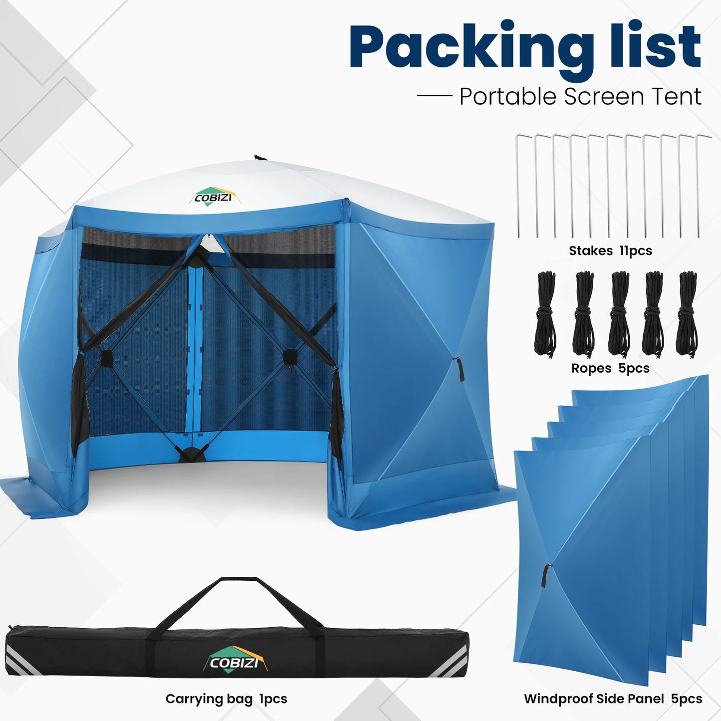 12x12ft Pop up Tent with Mosquito Netting
