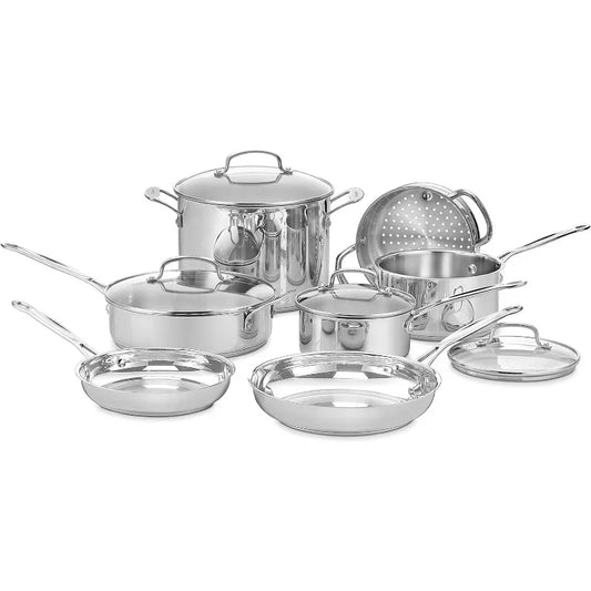 Cuisinart 11-Piece Cookware Set, Chef's Classic Stainless Steel Collection