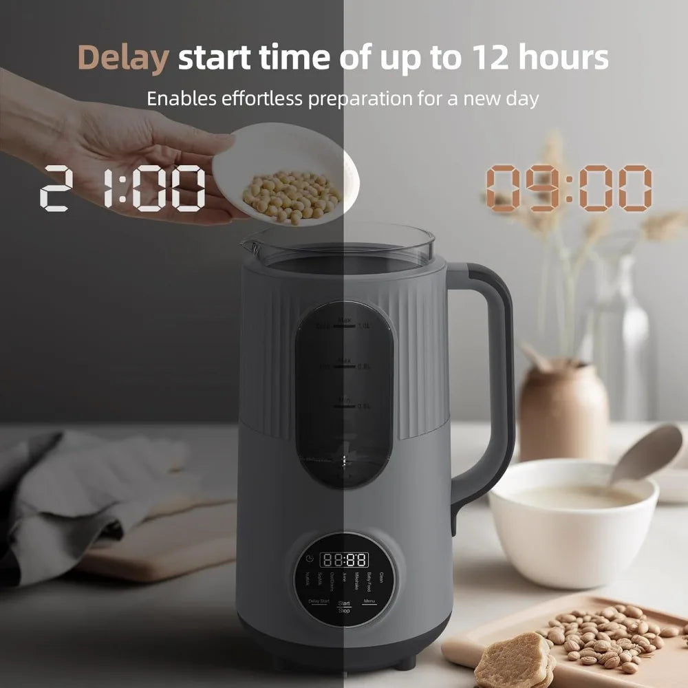 Nut Milk Maker,35oz(1000ml) Automatic Soy Milk Maker for Homemade Almond, Oat, Soy Milk, Plant-Based Milk and NonDairy Beverages