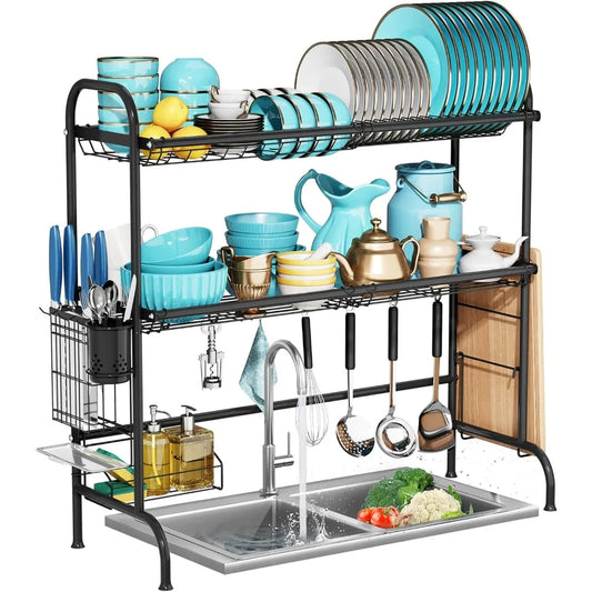 Stainless Steel 2 Tier Over The Sink Dish Drainer