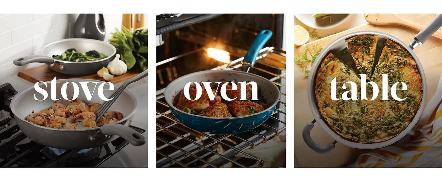 13 Piece Nonstick Cookware - Pots and Pans Set