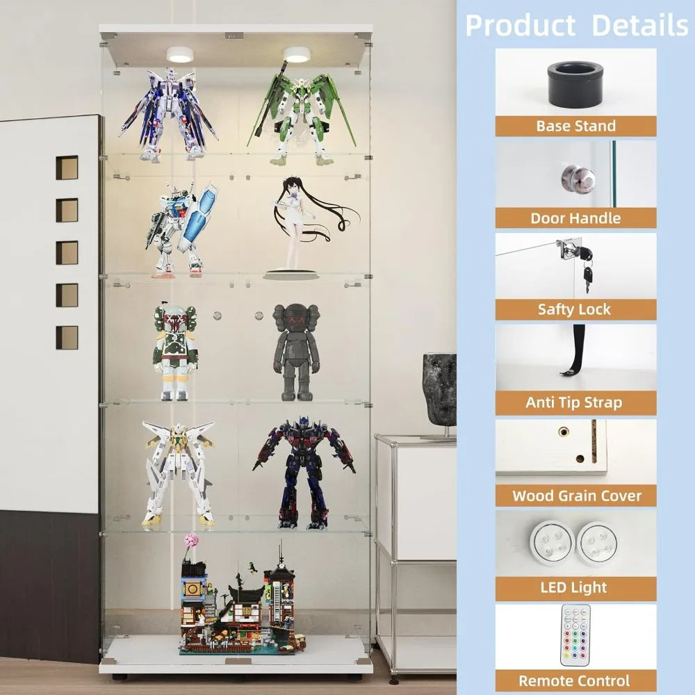 Glass Display Cabinet with Lights