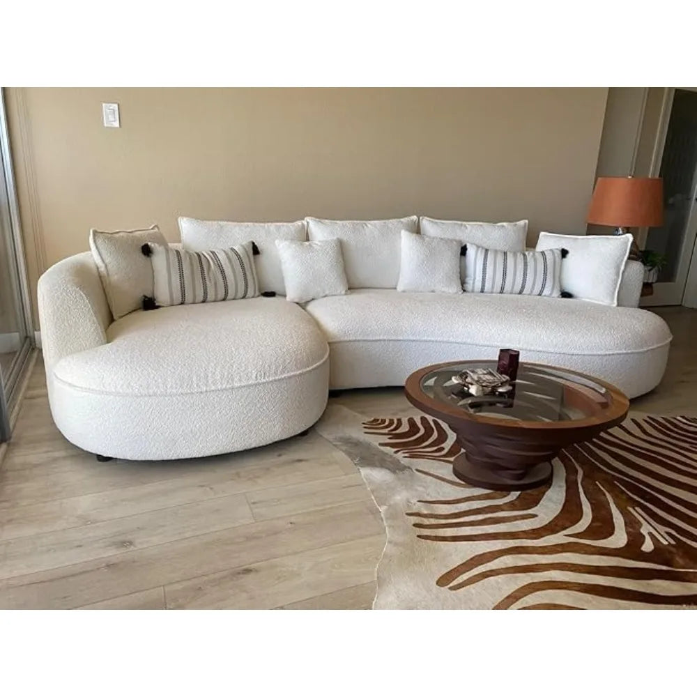 125'' Curved Sofa Cloud