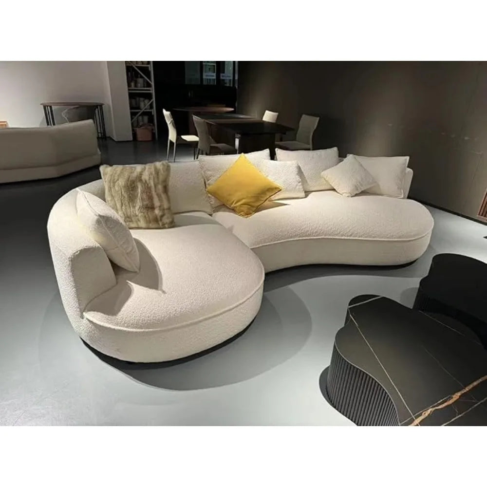 125'' Curved Sofa Cloud