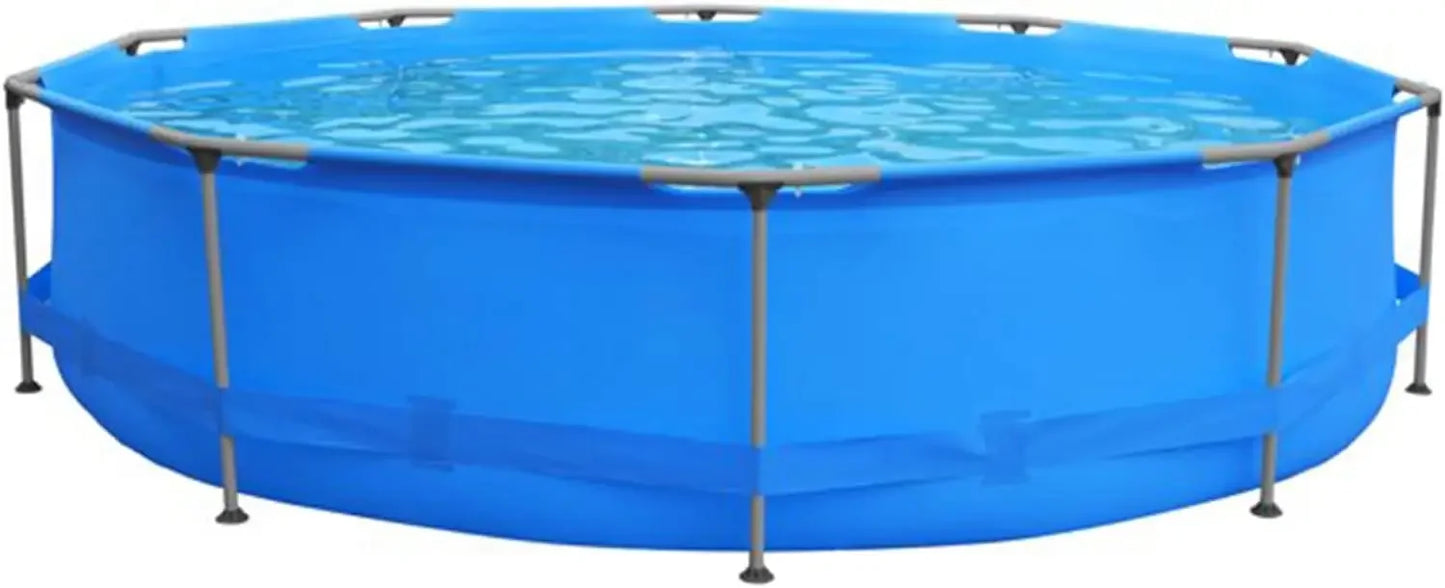 Round Steel Frame Above Ground Swimming Pool with Triangle Lock Frame