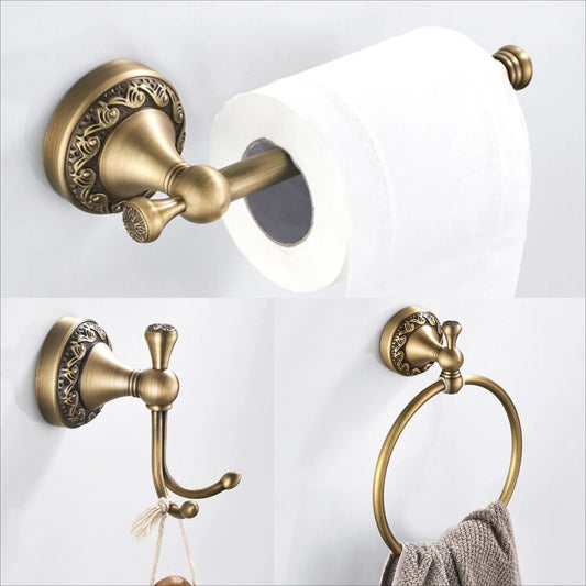 Stylish Retro Round Towel Ring Set