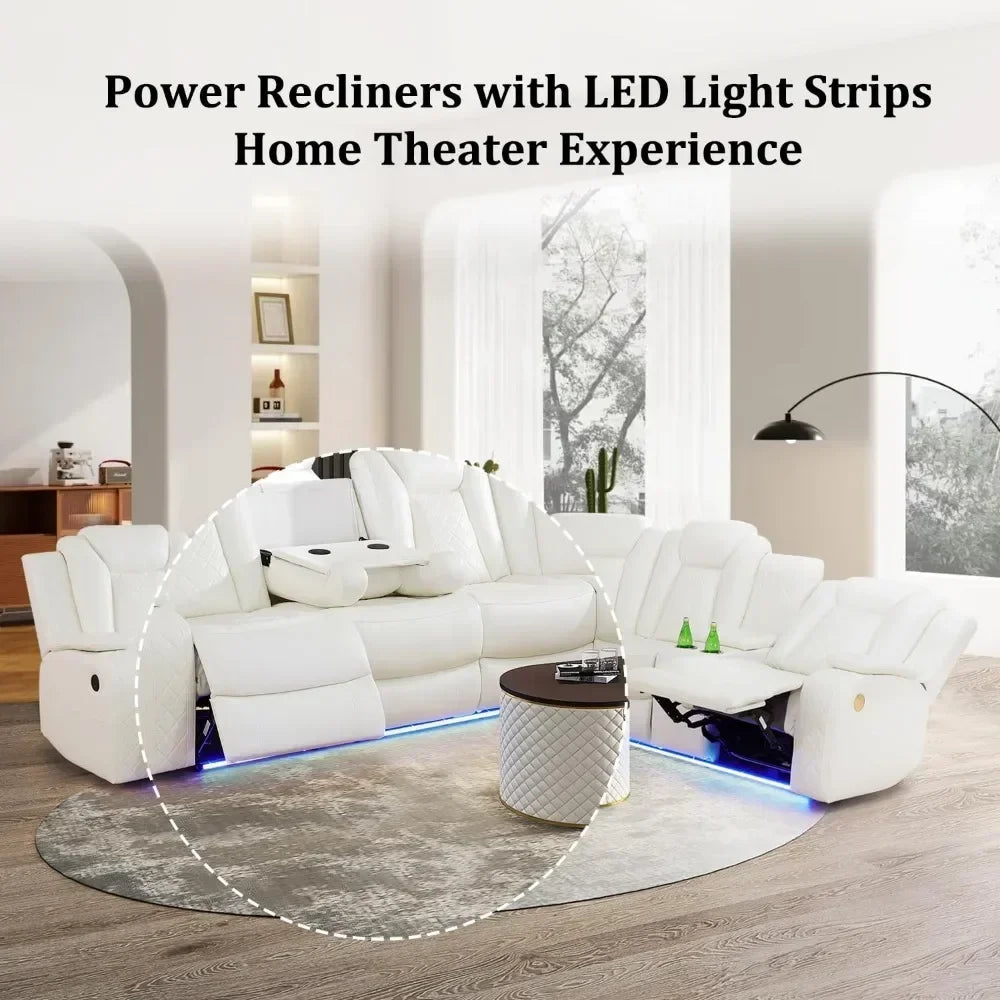 Power Reclining Sectional Sofa