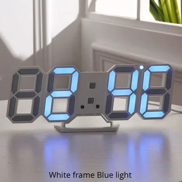 3D LED Wall Clock / Digital Alarm Nightlight