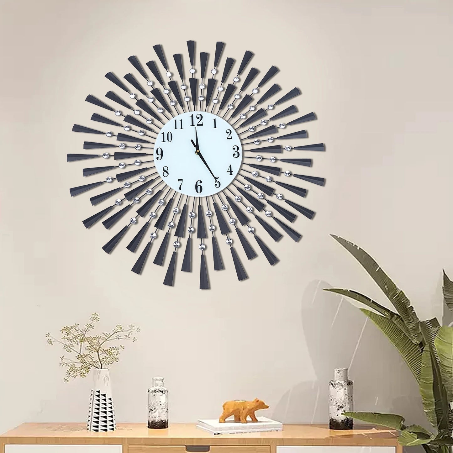 Modern Black Silent Wall Clock