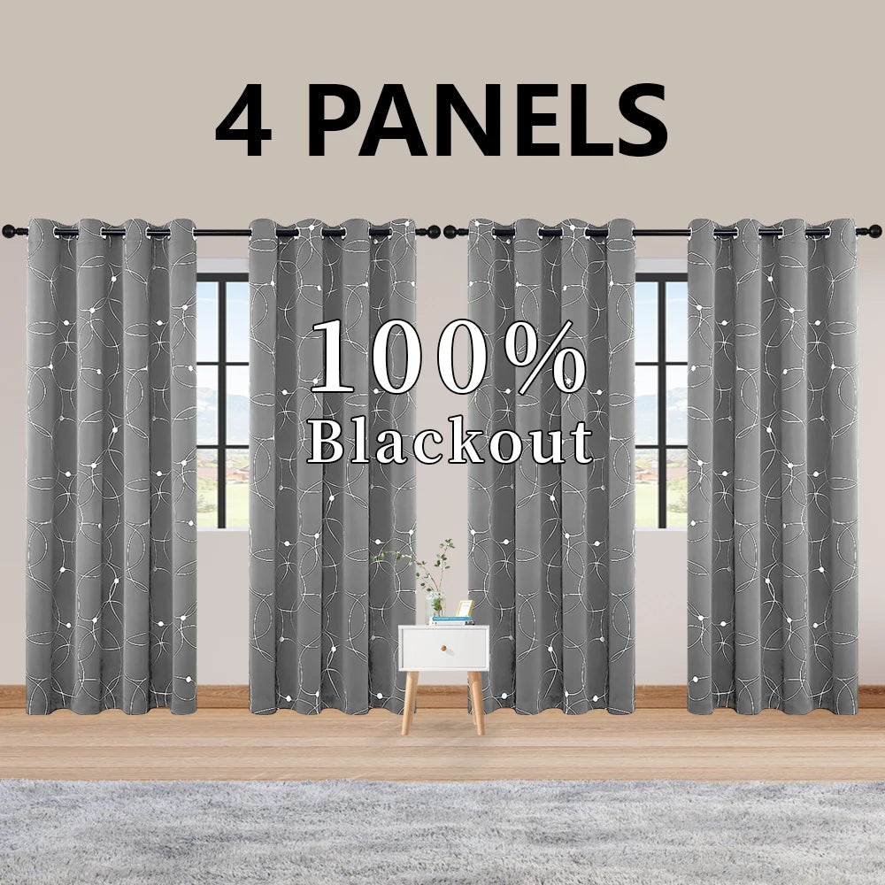 Blackout Curtains Grommet Thermal Insulated