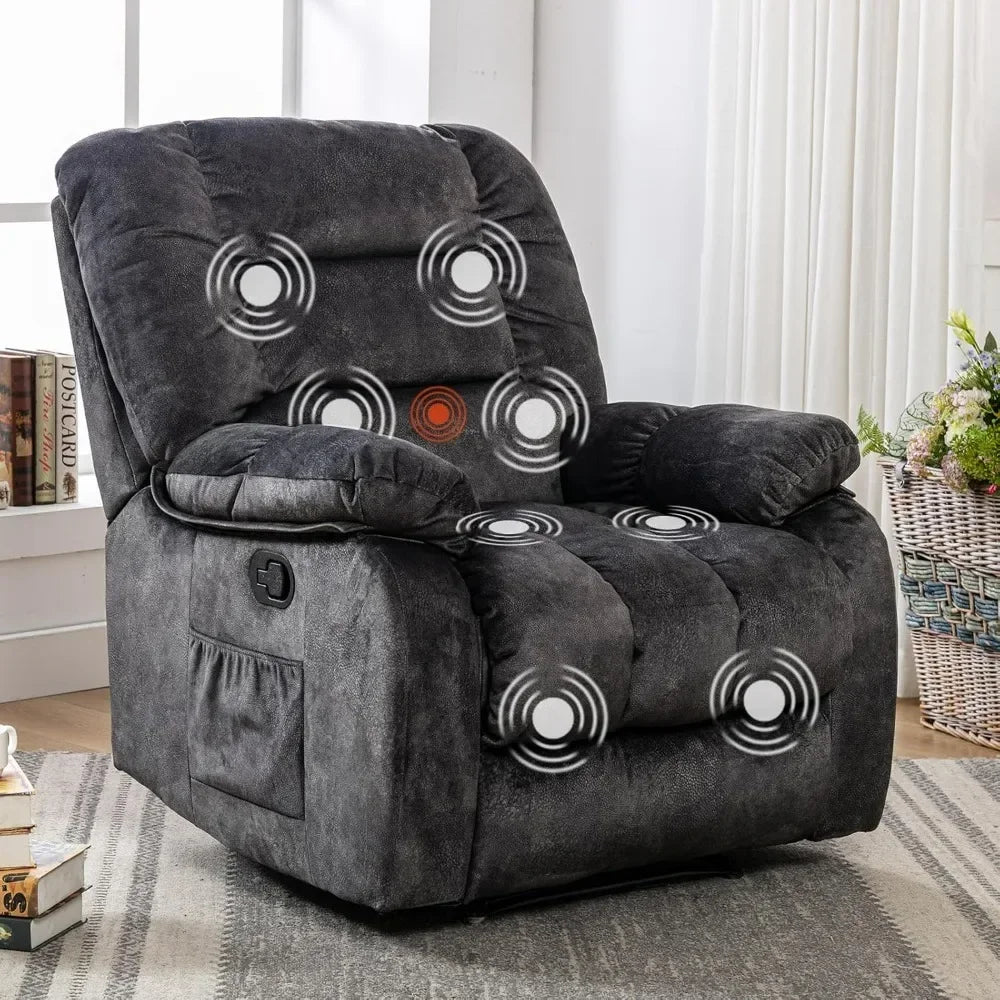 Overstuffed Massage Recliner Chair