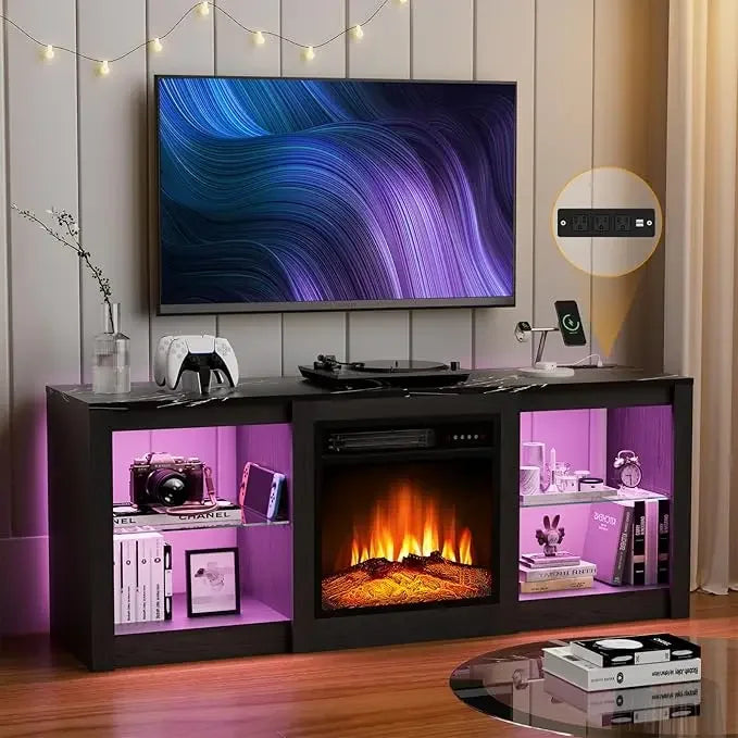 Electric Fireplace TV Stand, Led Entertainment Center