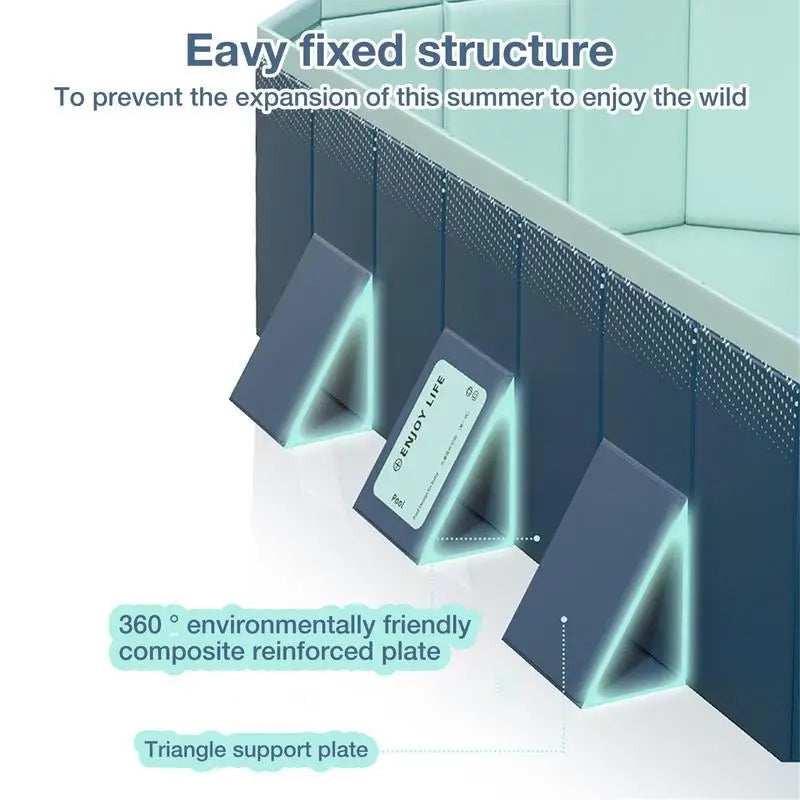 Inflatable-Free Large Family Pool Pet Bath Tub Outdoor