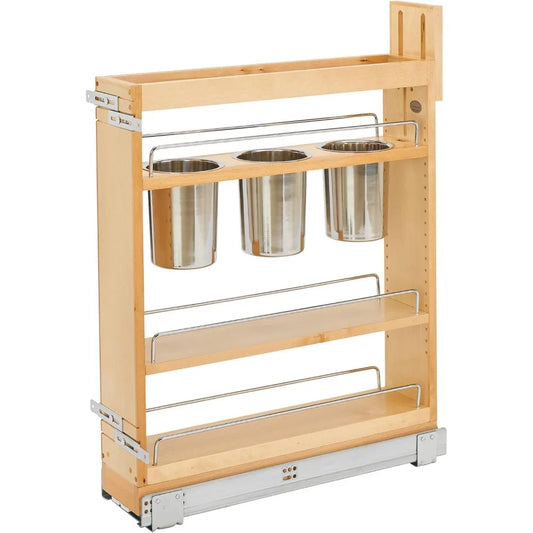 5" Pull Out Storage Organizer for Base Kitchen Cabinets