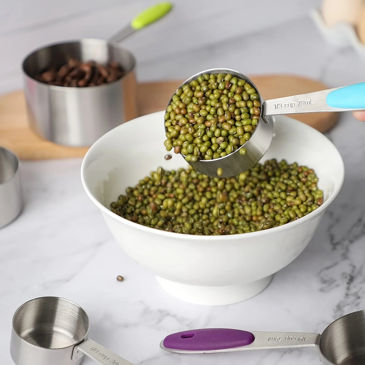 Cups & Stainless Steel Spoons Set