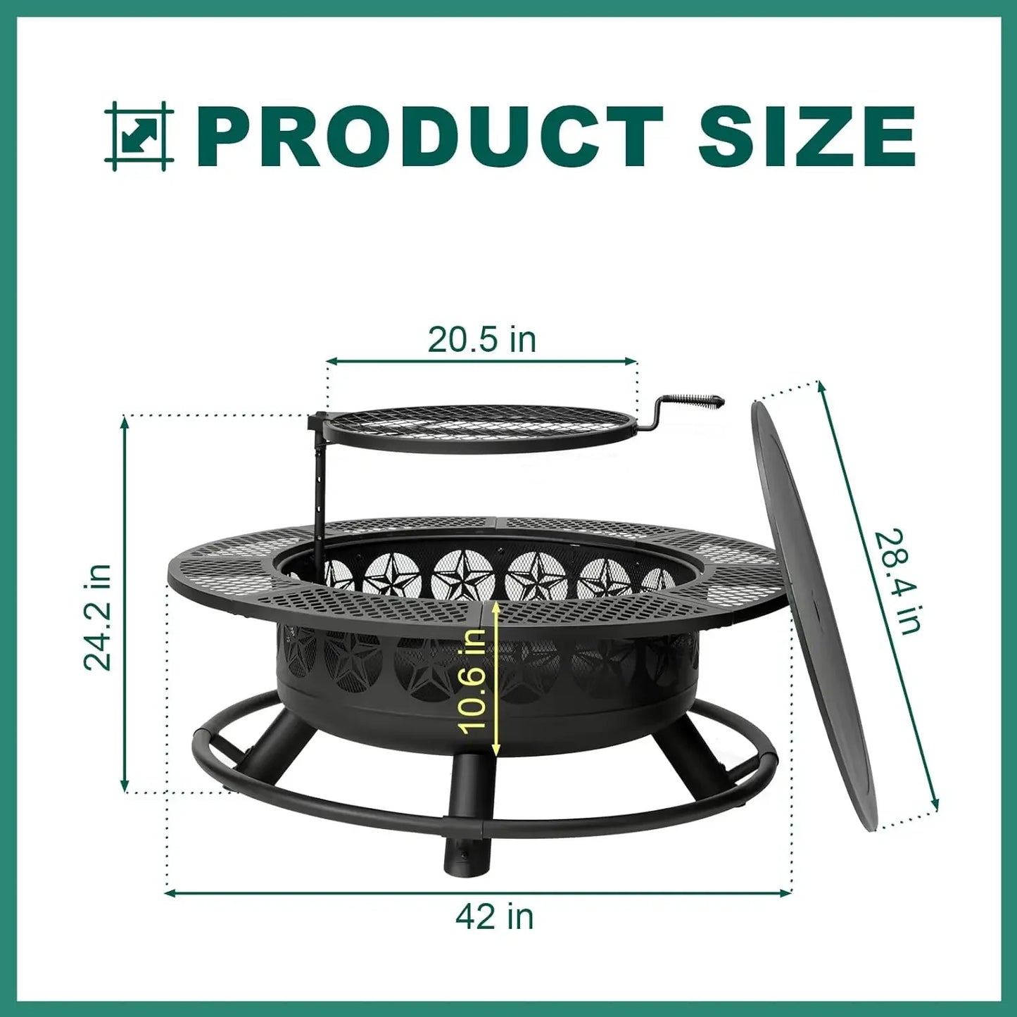 BBQ Fire Pit with Grill