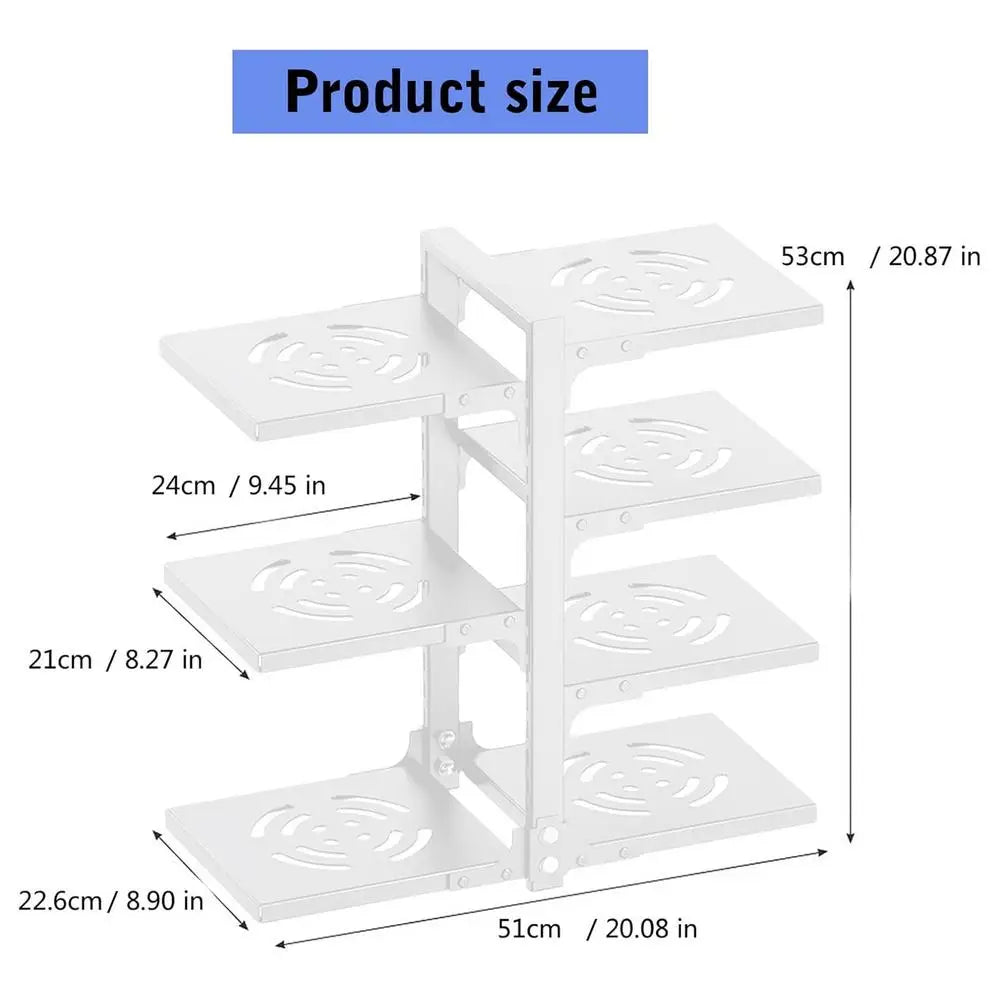 Pot Rack Organizer multi-layer under sink cabinet