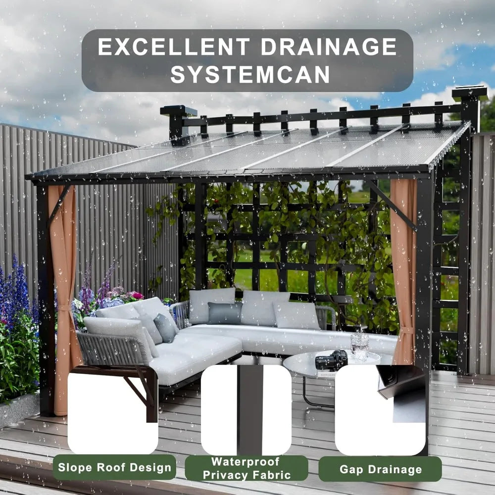 Wall Mount Outdoor Gazebos, Hardtop