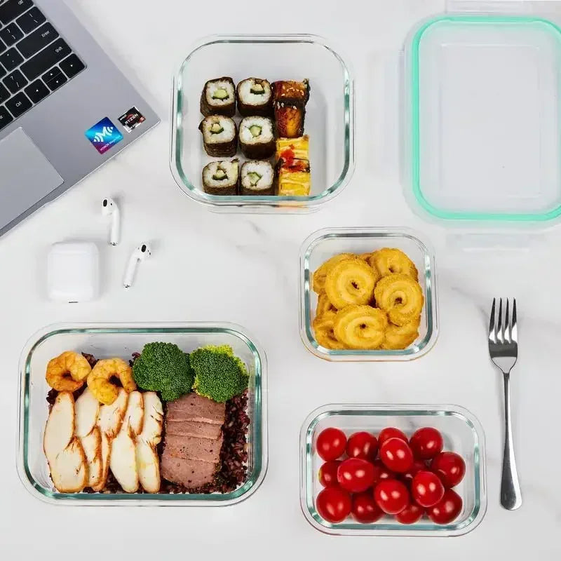 18/15/8 Pack Glass Food Storage Containers with Lids