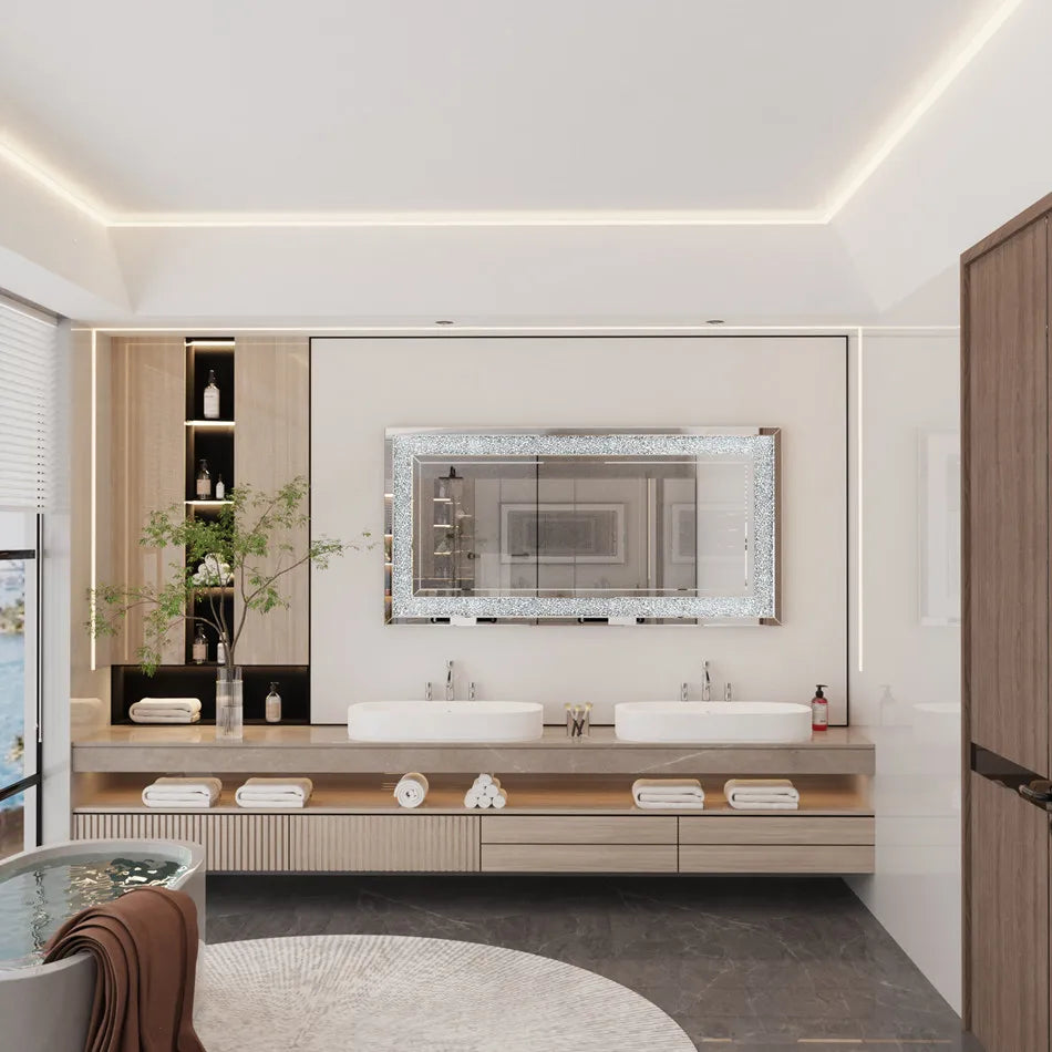 Diamond Frameless Vanity Mirrors