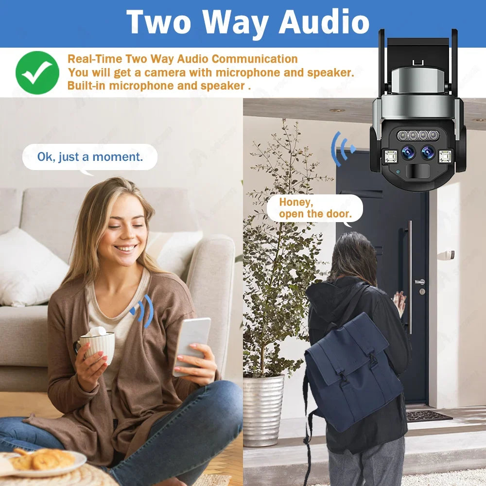 Wifi Security Camera Color & Night Vison - Two-Way Audio Wireless Camera