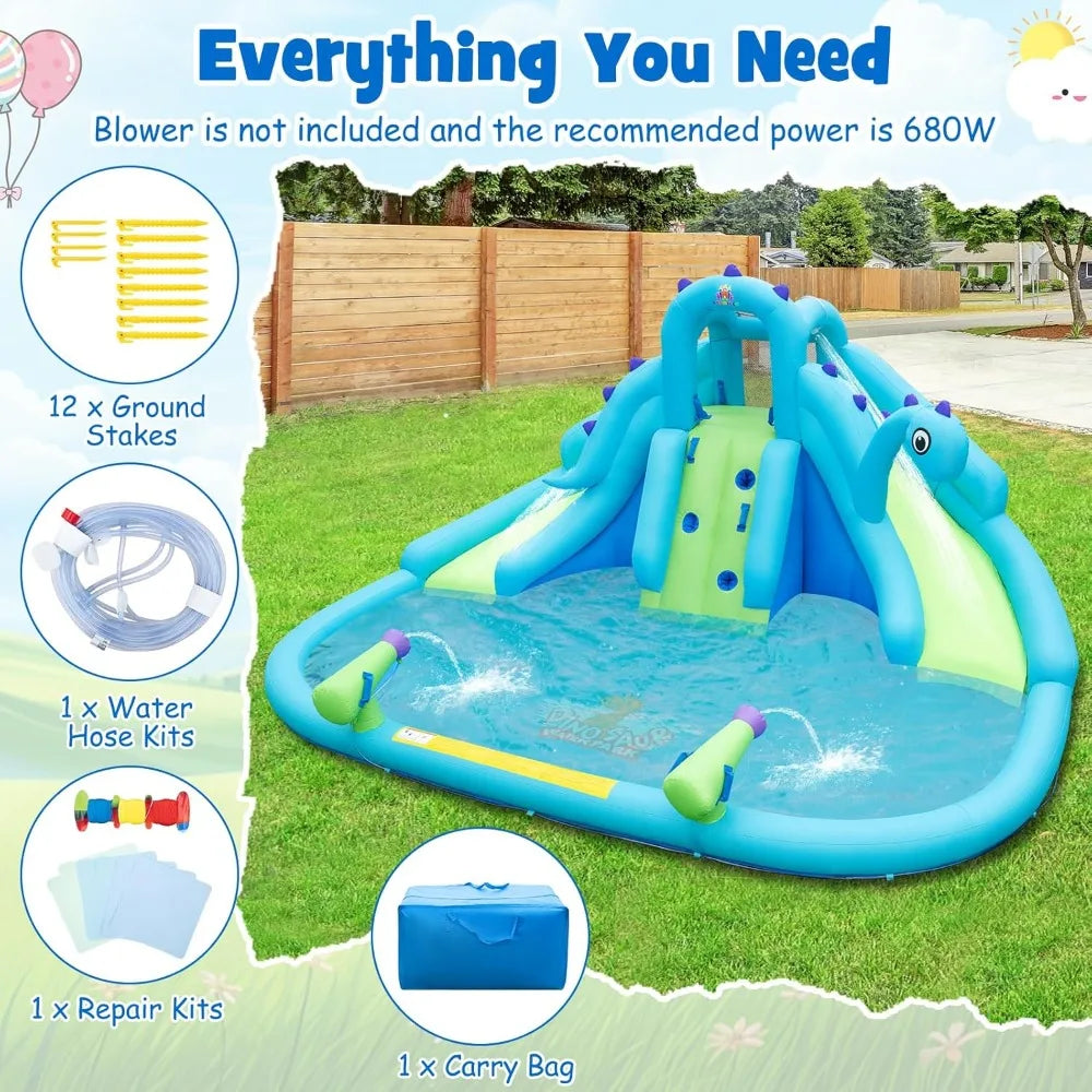 Inflatable Dual Slides & Splash Pool
