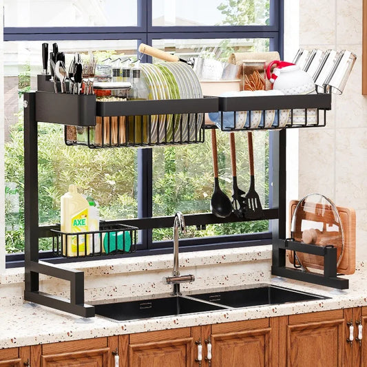 Through The Sink Dish Drying Rack (height/length Can Be Extended)