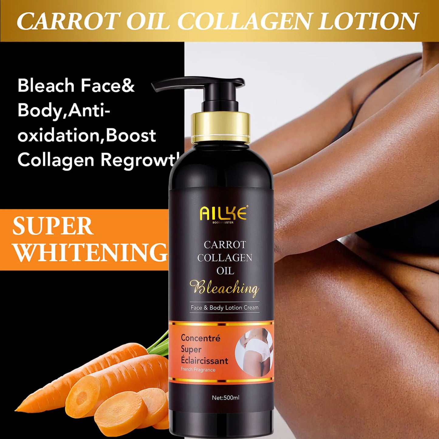 Brightening Moisturizing Whitening Body Lotion, Suitable For Black & Dark And Brown Skin Care