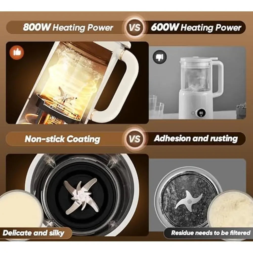 Automatic Homemade Nut Milk Maker Blender Stainless Steel Blades
