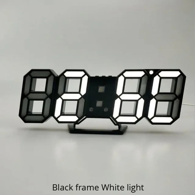 3D LED Wall Clock / Digital Alarm Nightlight