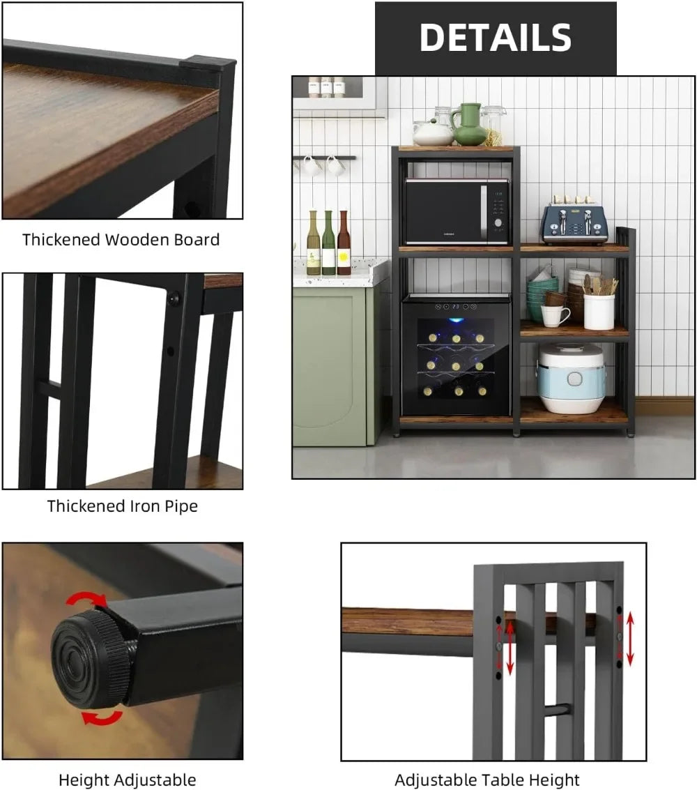 Kitchen Storage Shelf Bakers Rack, 6-Tier