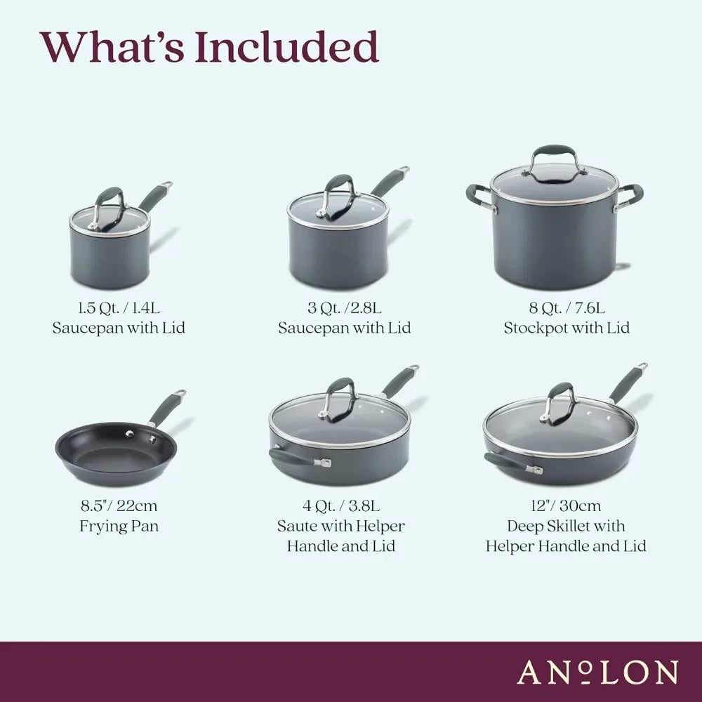 Advanced Home Hard Anodized Nonstick Pots and Pans