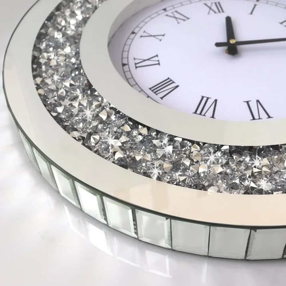 Wall Decoration Crystal Sparkling Diamond Large Wall Clock