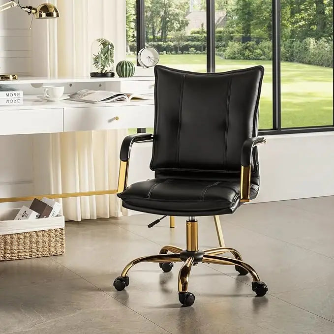 Faux Leather Home Office Desk Chair