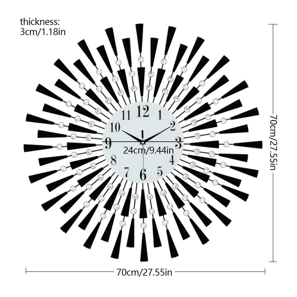 Modern Black Silent Wall Clock