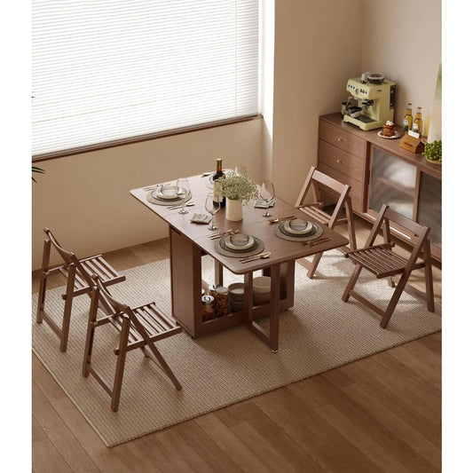 Folding dining table set