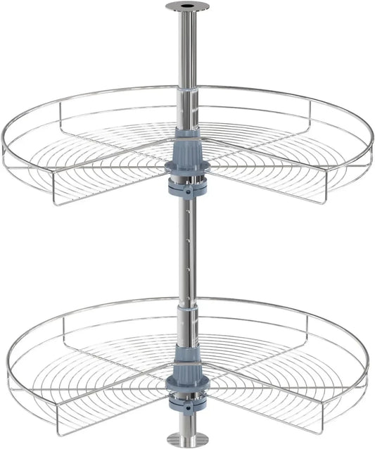 24" Kidney Lazy Susan, 2 Shelves