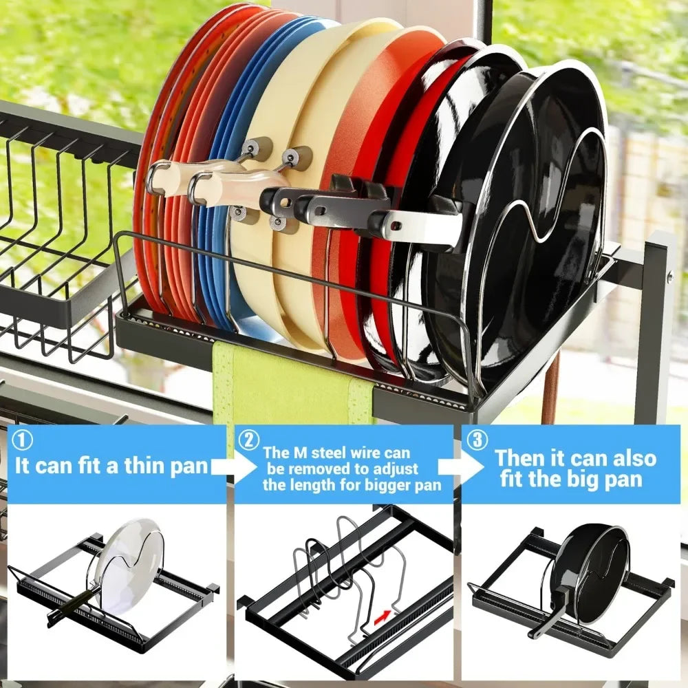 Over The Sink Dish Drying Rack (Adjustable Height/Length)