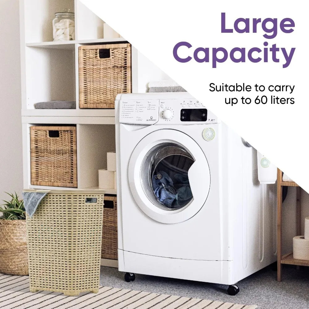 Plastic Laundry Hamper with Lid