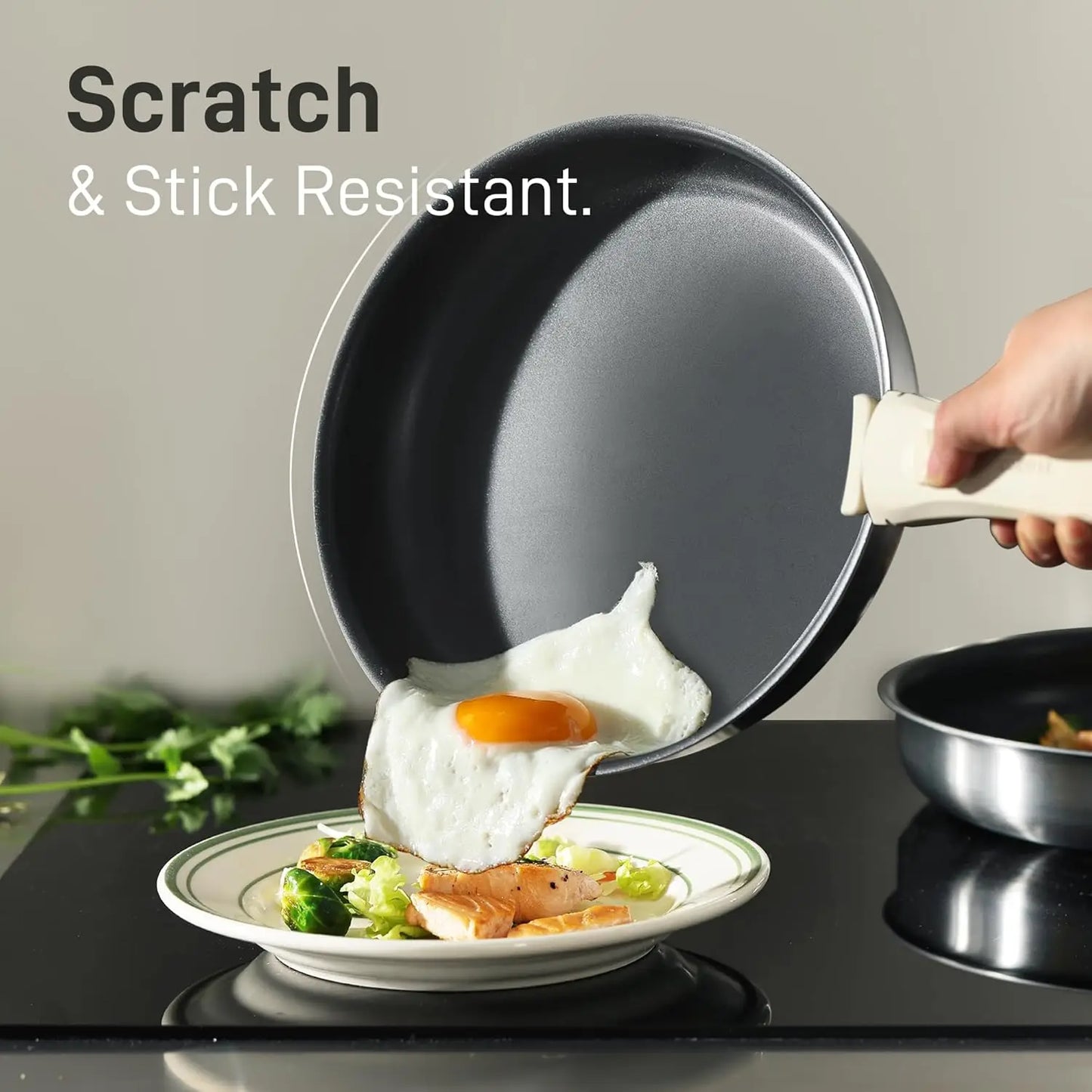 9pcs Stainless Steel Pots and Pans Set Non Stick