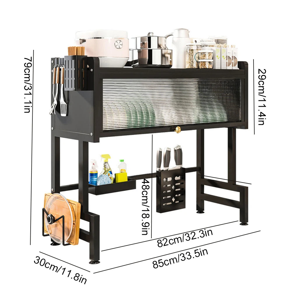 Space-Saving Kitchen Dish Drying Rack 3-Tier Over The Sink Dish