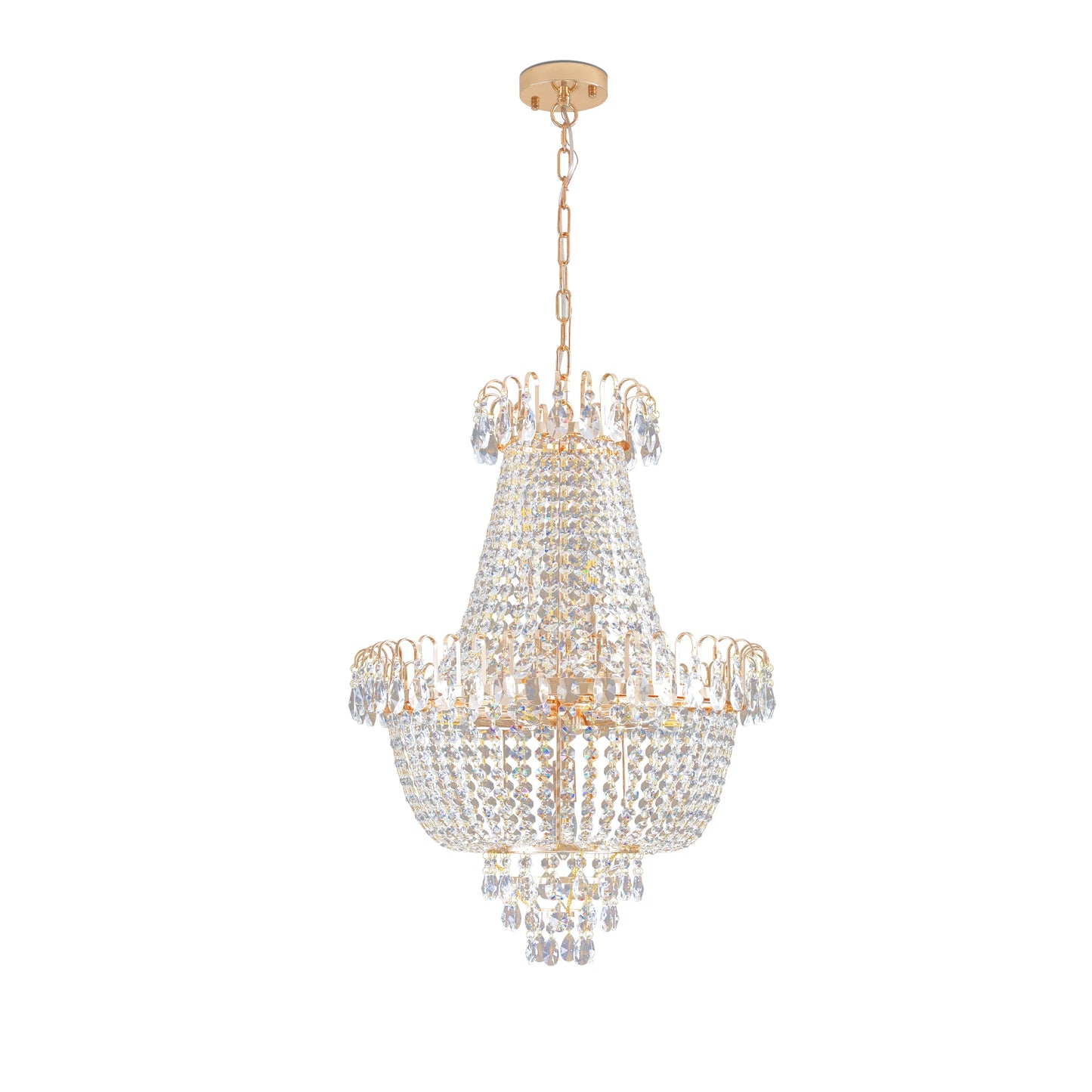 21.7" European Crystal Chandelier with Height Adjustable