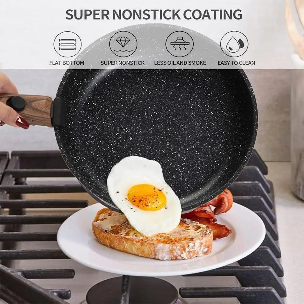 10 Piece Non Stick Induction Cookware Set Detachable Handle