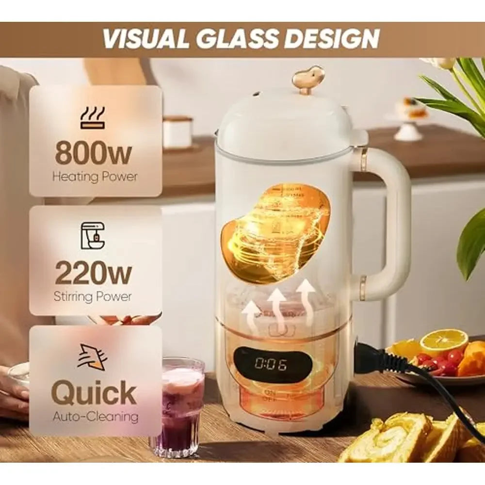 Automatic Homemade Nut Milk Maker Blender Stainless Steel Blades